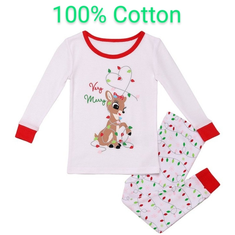 NWT Rudolph Rednose Reindeer Official Licensed Product Very Merry Clarince PJs
